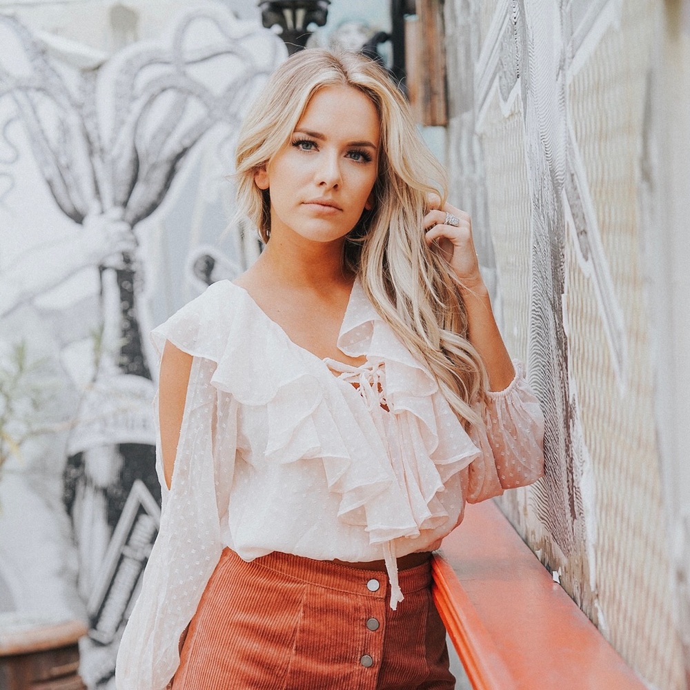 Light pink crop blouse